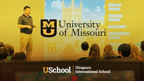 Representante da Mizzou conversa com Ensino Médio sobre fazer faculdade nos Estados Unidos